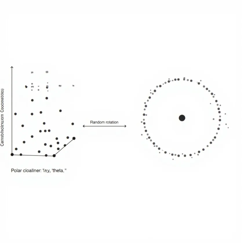 Cartesian vs Polar coordinates transformation diagram
