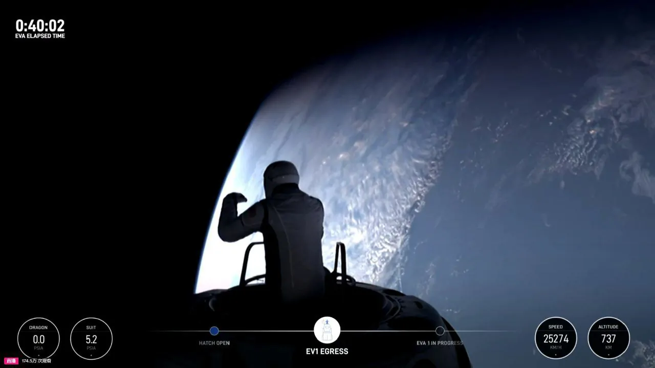 亿万富翁艾萨克曼完成人类首次商业太空行走