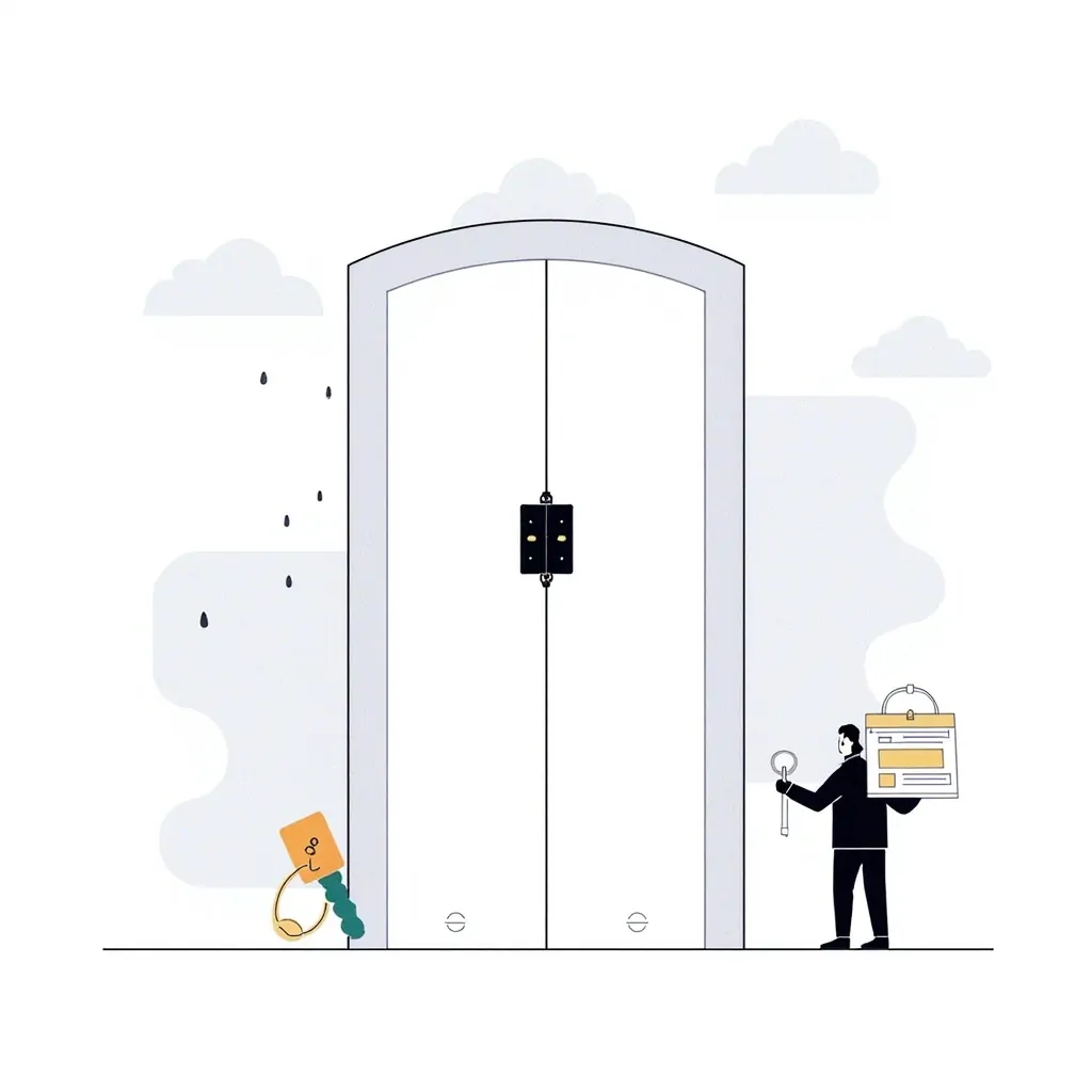 Platform gate locked illustration