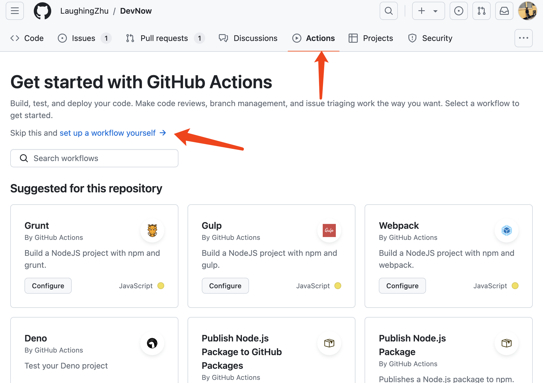 github actions
